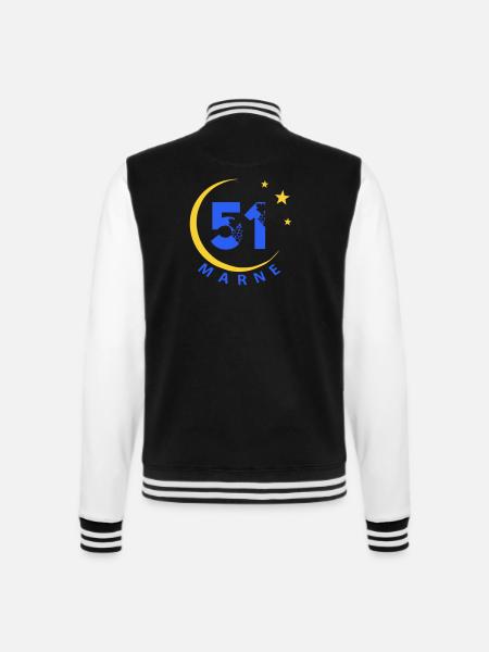 51 - College Sweat Jacket - black/white