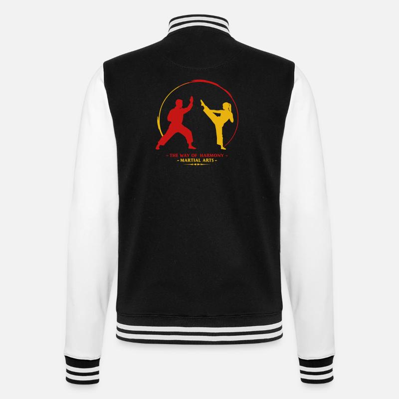 Kampfkunst - College-Sweatjacke - Schwarz/Weiß