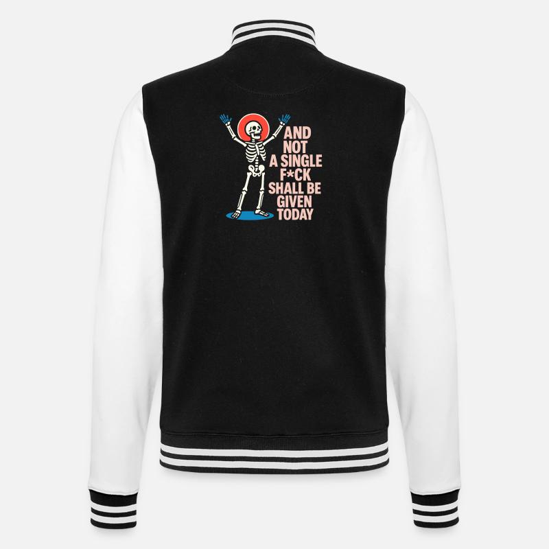 Lebendiges Skelett Celebration Design - College-Sweatjacke - Schwarz/Weiß