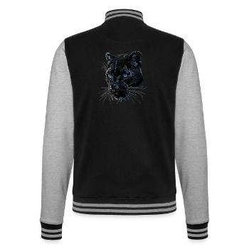 Panther Leopard Raubkatze Süße Großkatze Panter - College-Sweatjacke - Schwarz/Grau meliert - Hinten - Marisol (170cm)
