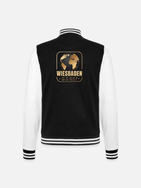 Wiesbaden - College-Sweatjacke - Schwarz/Weiß
