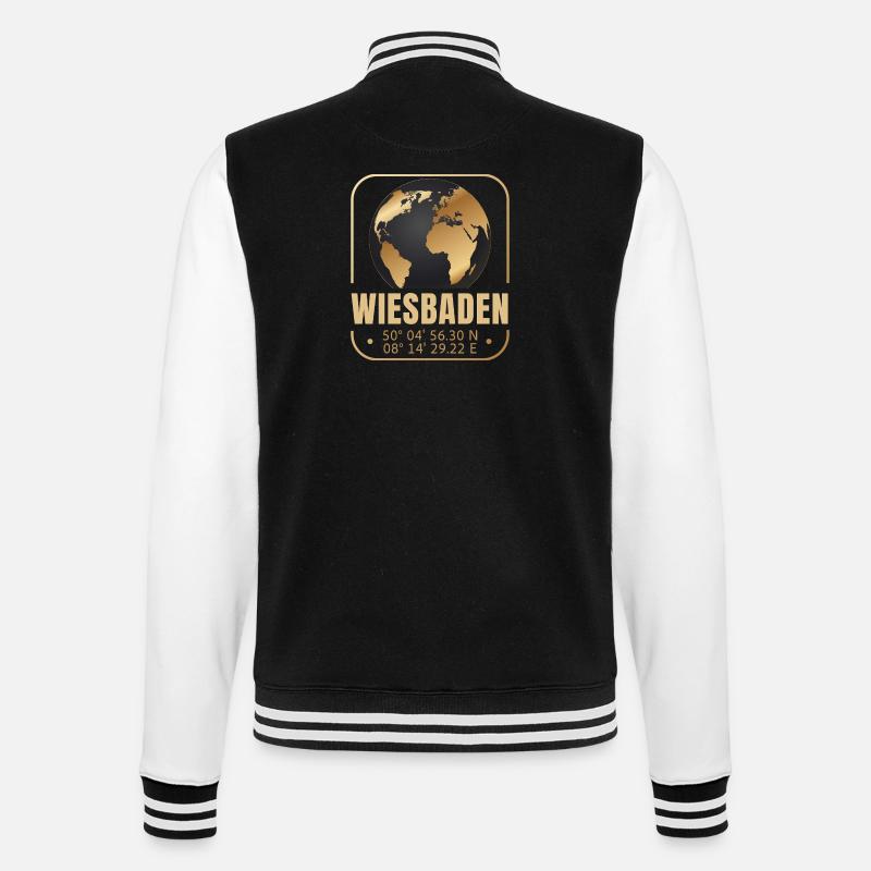 Wiesbaden - College-Sweatjacke - Schwarz/Weiß