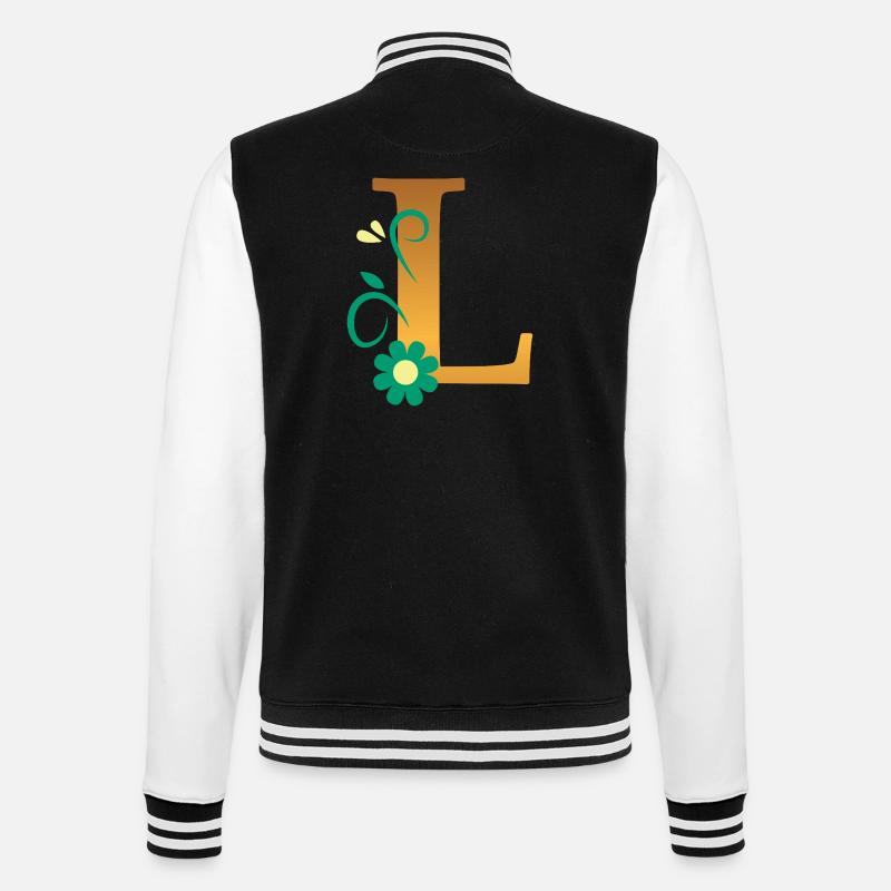 L - College Sweat Jacket - black/white