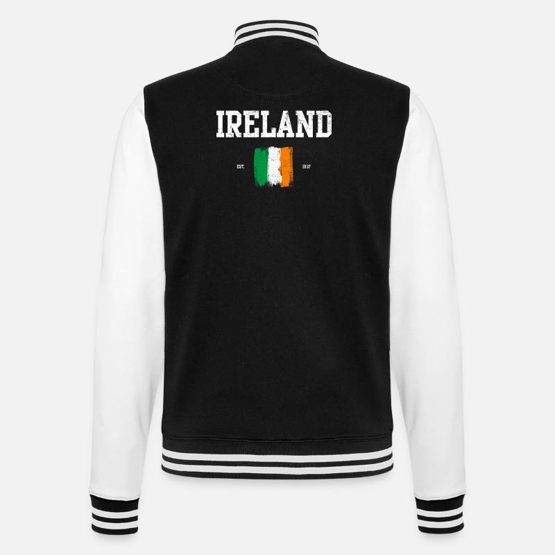 Drapeau de l’Irlande Brushstroke Design - Veste Teddy - noir/blanc