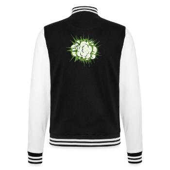 Wolken-Blitz - College-Sweatjacke - Schwarz/Weiß - Hinten - Marisol (170cm)