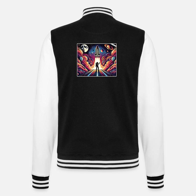 Conception de mission spatiale d’astronaute - Veste Teddy - noir/blanc