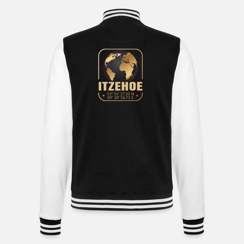 Itzehoe - College-Sweatjacke - Schwarz/Weiß