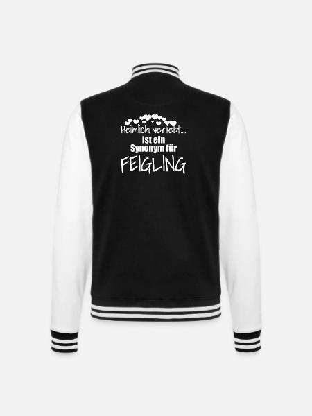 Witziger Spruch Partnersuche Statement Single - College-Sweatjacke - Schwarz/Weiß