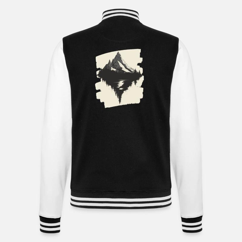 Berge Klettern Kletterer Wandern - College-Sweatjacke - Schwarz/Weiß