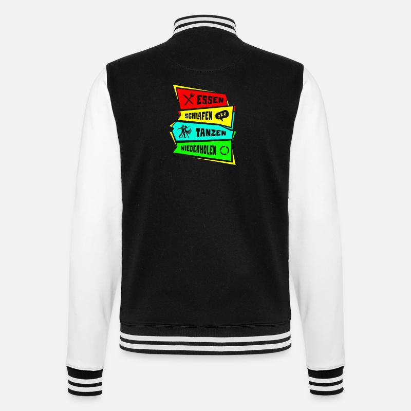 Manger, dormir, danser, répéter - Veste Teddy - noir/blanc