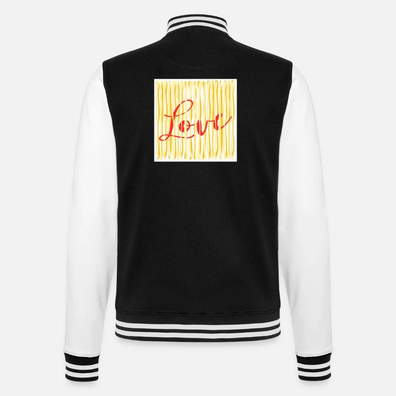LOVE PASTA SPAGHETTI COOKING - College Sweat Jacket - black/white