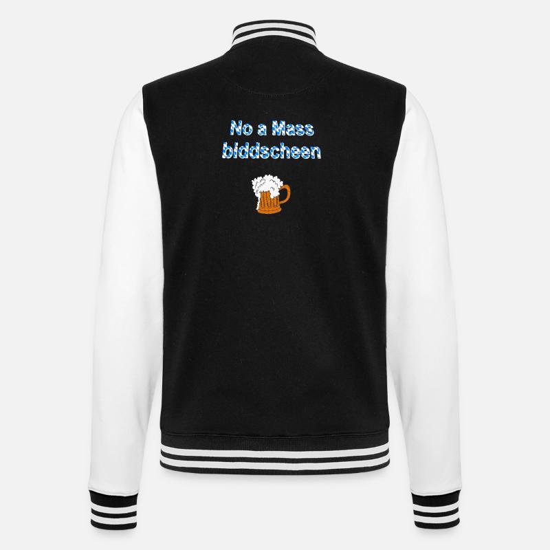 no a mass, bierglas, feste - College-Sweatjacke - Schwarz/Weiß
