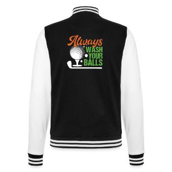 Golf - Lavez toujours vos balles - Veste Teddy - noir/blanc - Dos - Marisol (170cm)