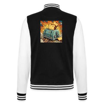 Toast Assault - College-Sweatjacke - Schwarz/Weiß - Hinten - Marisol (170cm)