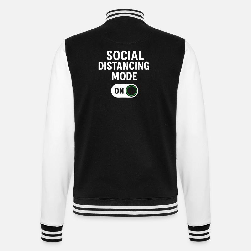 Mode de distanciation sociale activé - Veste Teddy - noir/blanc