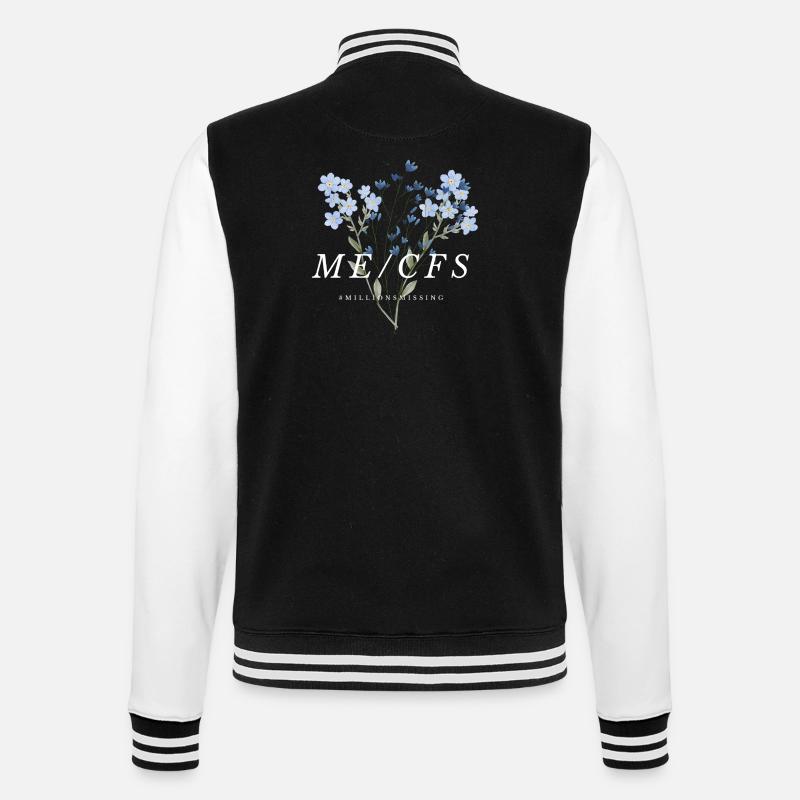ME/CFS Fleurs blanches - Veste Teddy - noir/blanc