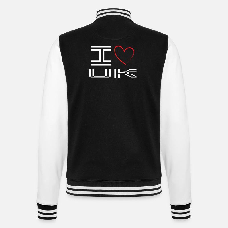 Conception d’amour de cœur pixélisé - Veste Teddy - noir/blanc