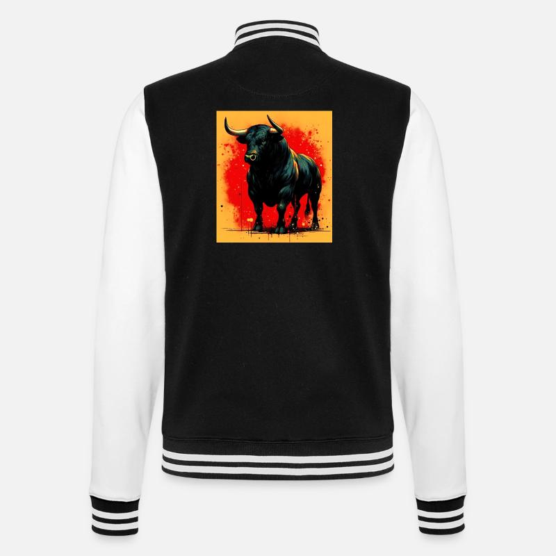 bull - College Sweat Jacket - black/white