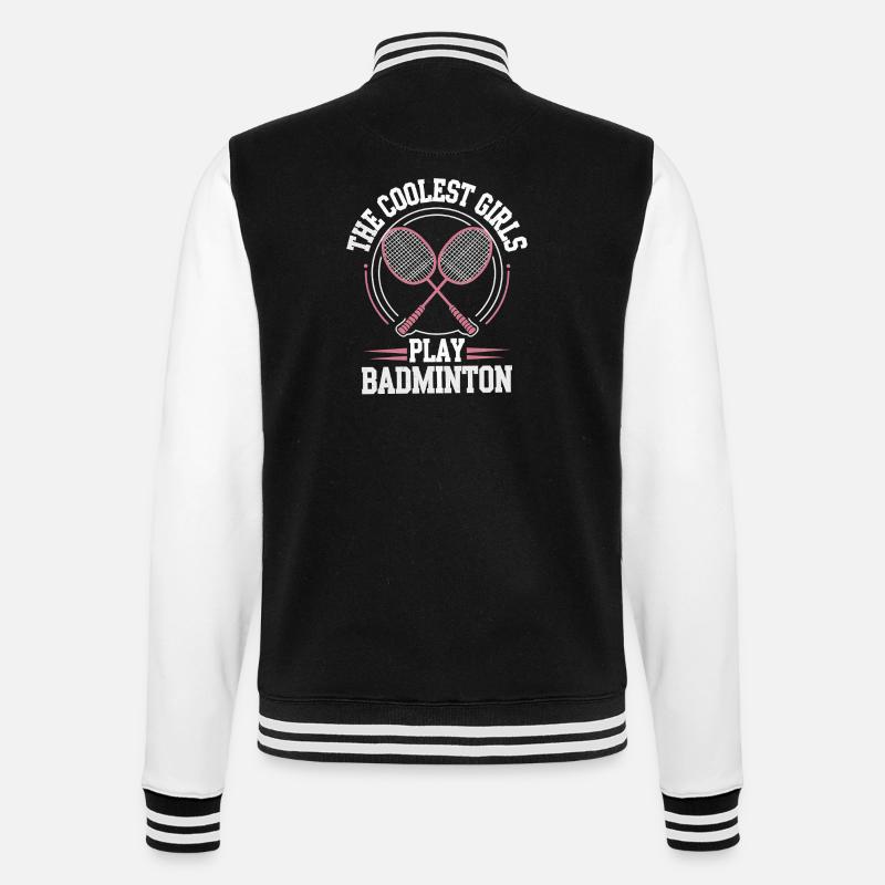 Conception de fille de badminton - Veste Teddy - noir/blanc