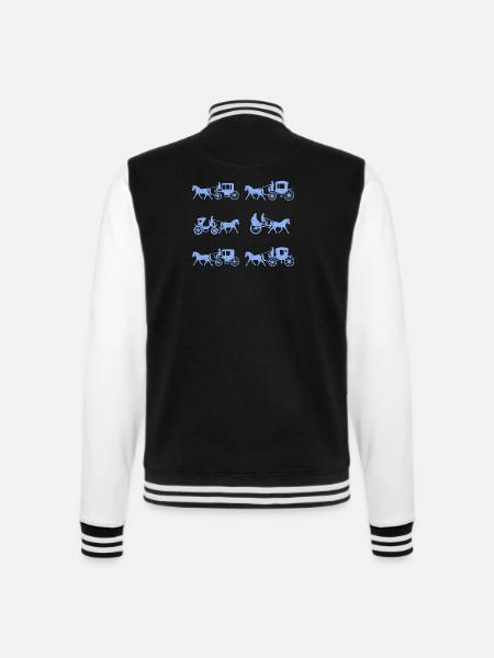 Cocher de calèche - Veste Teddy - noir/blanc