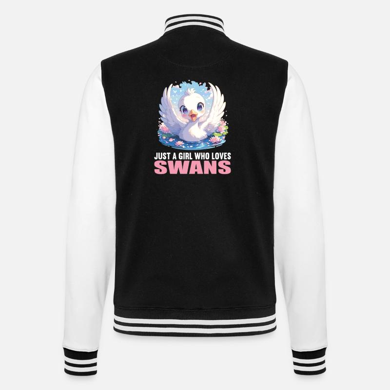 Swans Swan - College Sweat Jacket - black/white