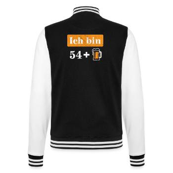 J’ai 54 ans plus bière 55e anniversaire - Veste Teddy - noir/blanc - Dos - Marisol (170cm)