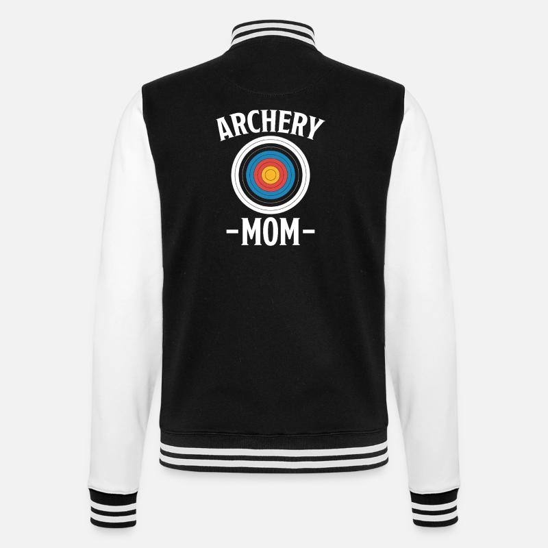 Bogenschießen Spruch Mutter Bogenschießen Geschenk - College-Sweatjacke - Schwarz/Weiß