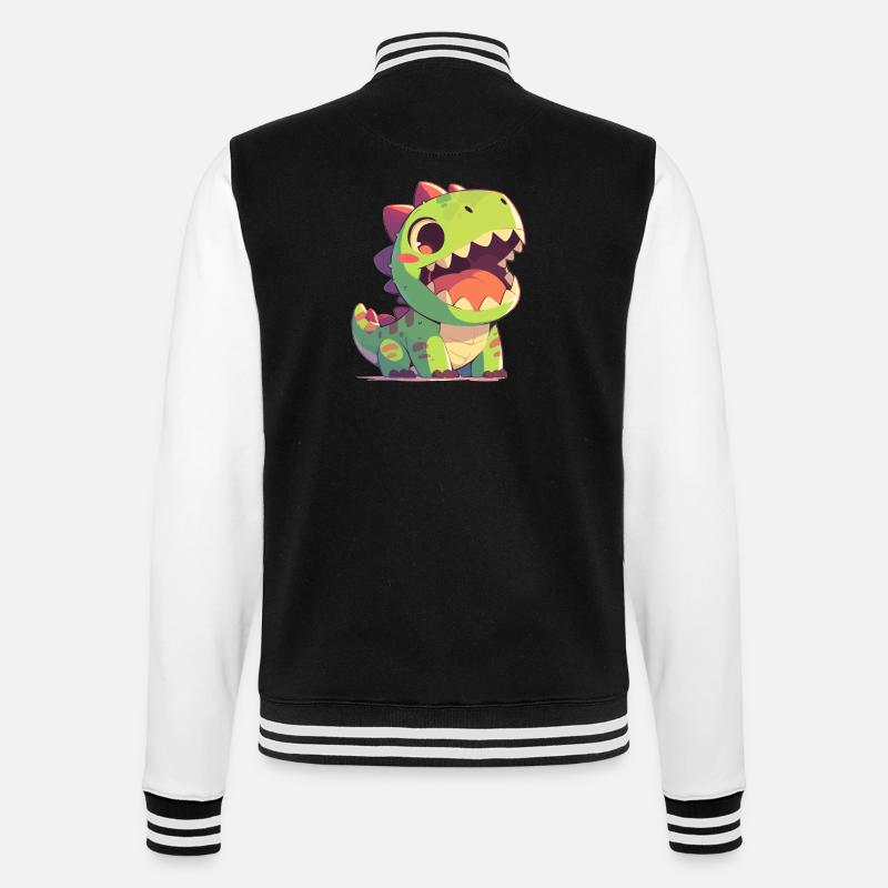 Dino Dinosaur Dinosaur - College Sweat Jacket - black/white