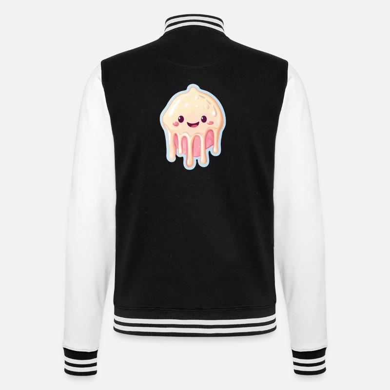 Eiscreme Eis - College Sweat Jacket - black/white