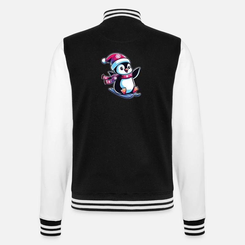 Pingouin Noël Ski Course Pingouins - Veste Teddy - noir/blanc