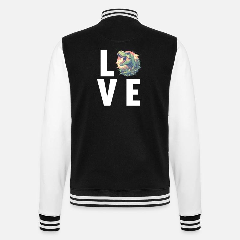 Dino Dinosaur Dinosaur - College Sweat Jacket - black/white