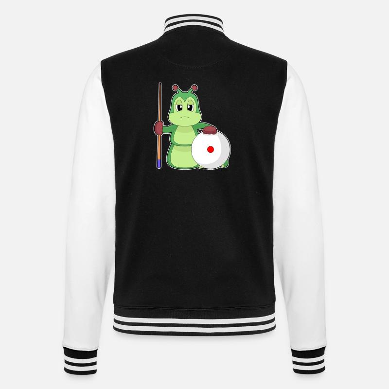 Raupe Billiard Queue - College-Sweatjacke - Schwarz/Weiß