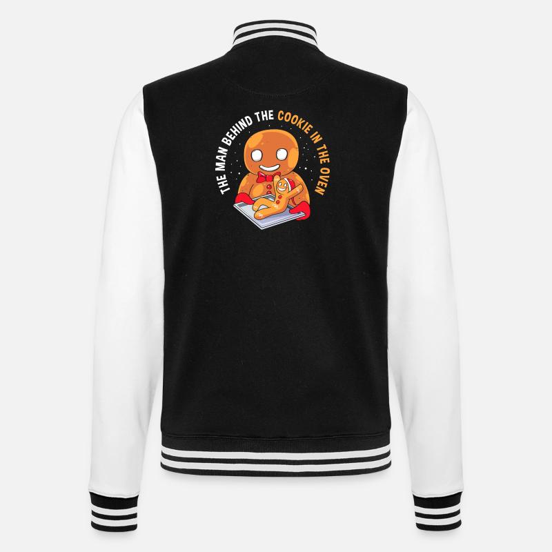 Werdende Väter Werdender Papa - College-Sweatjacke - Schwarz/Weiß