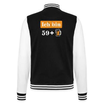 J’ai 59 ans et je fête mes 60 ans - Veste Teddy - noir/blanc - Dos - Marisol (170cm)