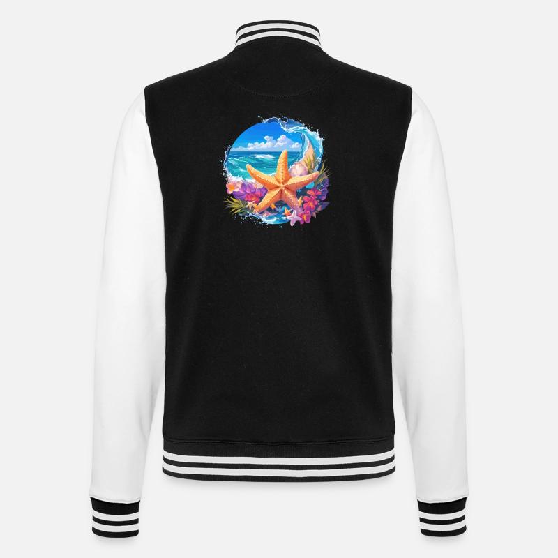 Seesterne Seestern - College-Sweatjacke - Schwarz/Weiß