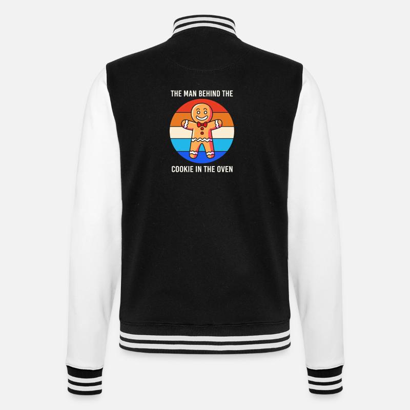 Werdende Väter Werdender Papa - College-Sweatjacke - Schwarz/Weiß