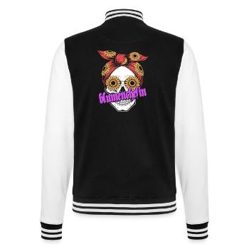 Chefin der Blumen - College-Sweatjacke - Schwarz/Weiß - Hinten - Marisol (170cm)