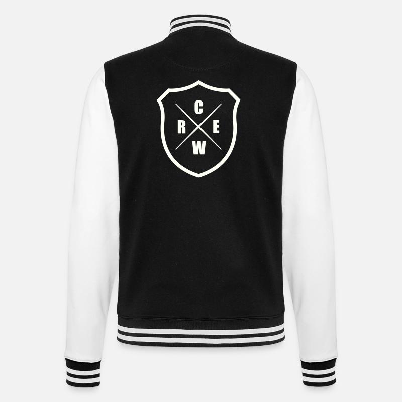 crew_wappen- - College-Sweatjacke - Schwarz/Weiß