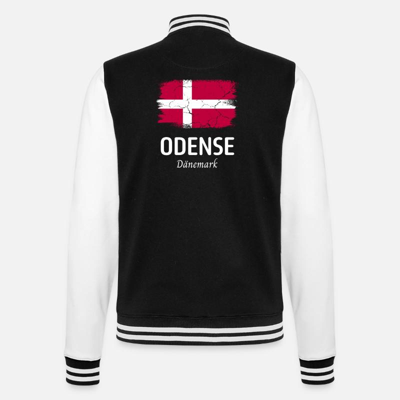 Odense - College-Sweatjacke - Schwarz/Weiß