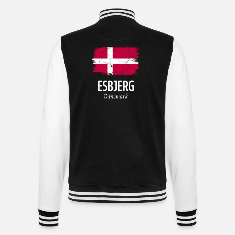 Esbjerg - College-Sweatjacke - Schwarz/Weiß