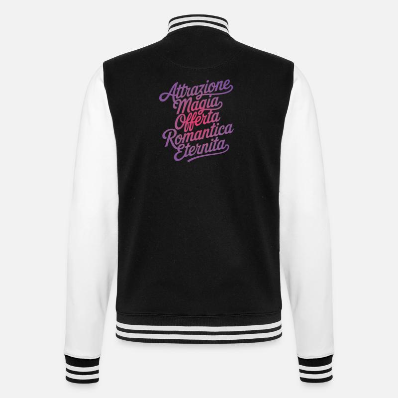 Romantic Design with Magic Effect - College Sweat Jacket - black/white