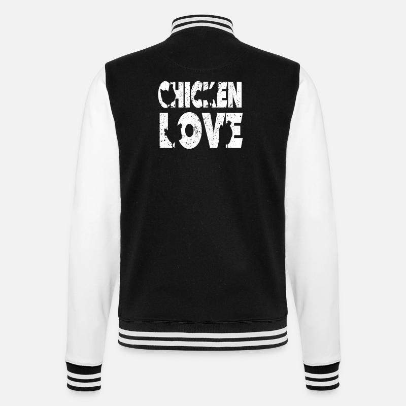 Poulet Amour Graffiti Design - Veste Teddy - noir/blanc