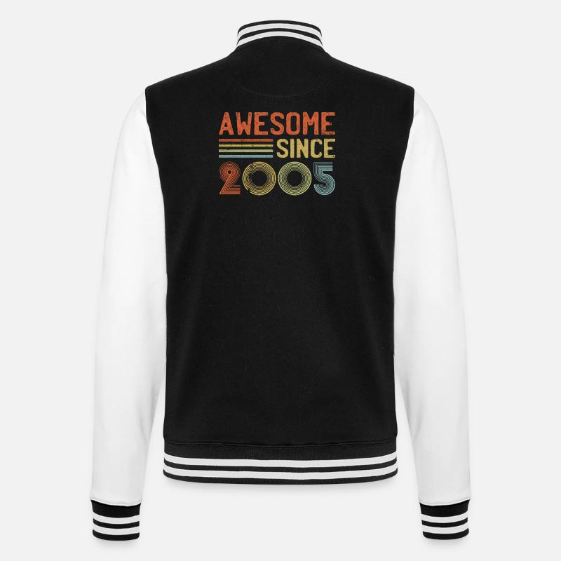 Retro 2005 Celebration Tee Design - College Sweat Jacket - black/white