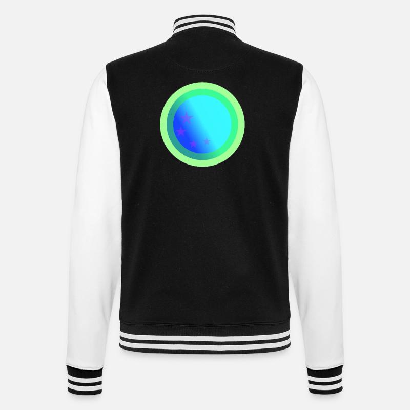 Conception de constellations bleues célestes - Veste Teddy - noir/blanc