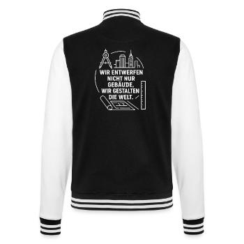 Architecture and design - College Sweat Jacket - black/white - Back - Marisol (170cm)