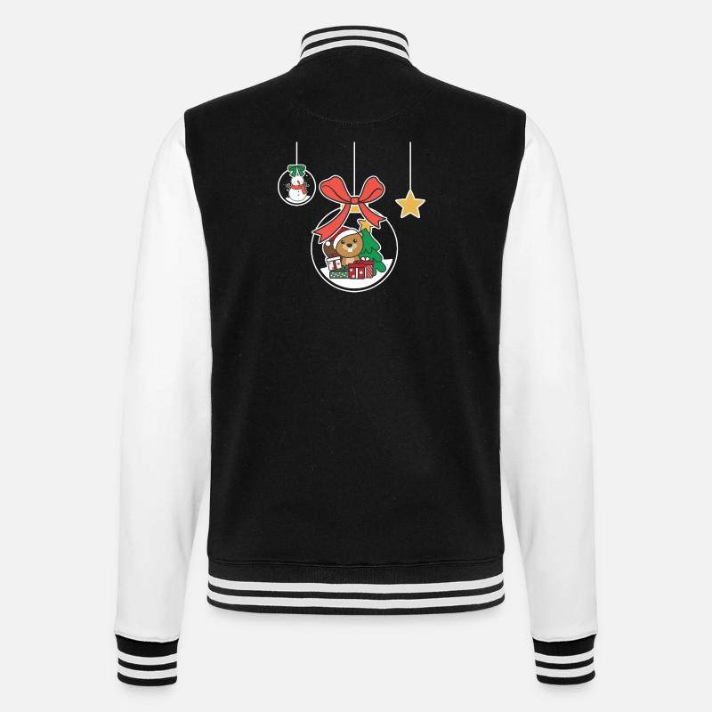 Beaver Christmas Snow Globe Beaver - College Sweat Jacket - black/white