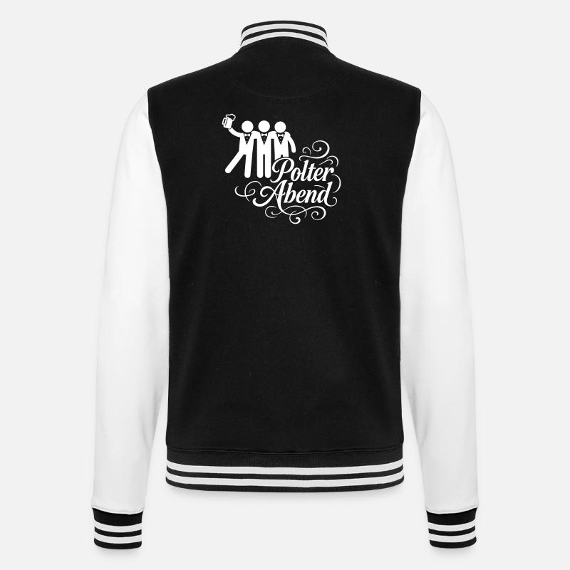 Polterabend Junggesellenabschied - College-Sweatjacke - Schwarz/Weiß