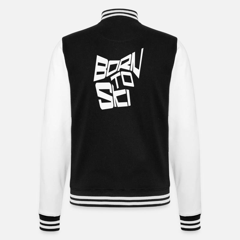 Motif de ski - Moderne - Veste Teddy - noir/blanc