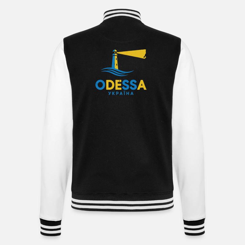 Phare d’Odessa Scène de Nuit Tee - Veste Teddy - noir/blanc
