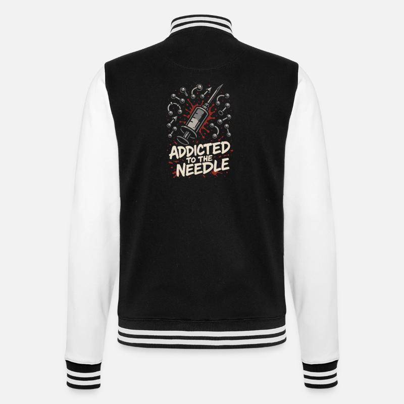 Piercing Addict Body Mod Enthusiast - College Sweat Jacket - black/white
